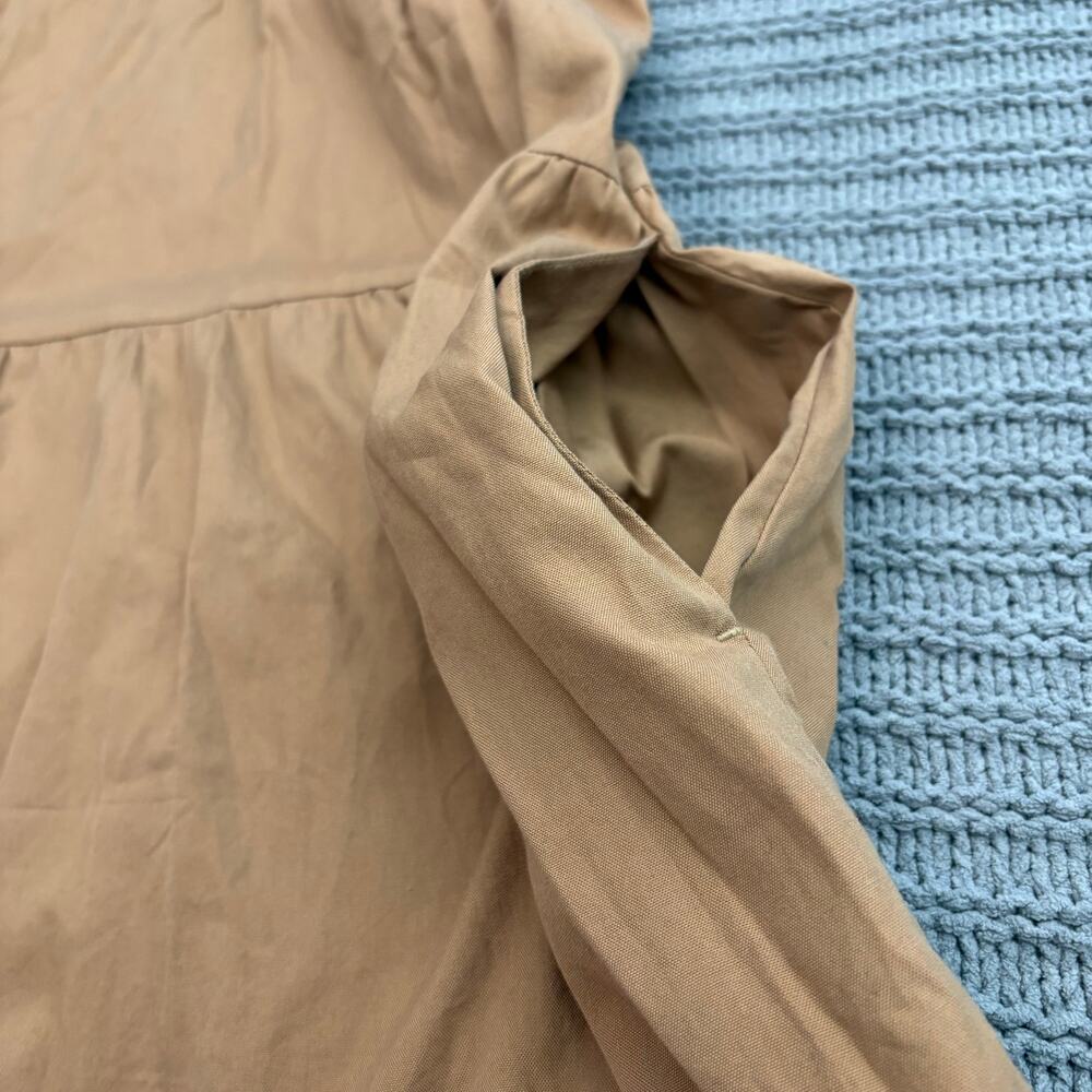 Everlane Tiered Mock Neck Dress Women’s Size Small Minimalist Cottagecore Poplin - Picture 6 of 10